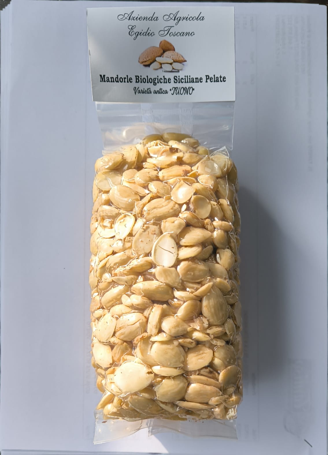 mandorle pelate biologiche (egidio toscano sicilia,enna)